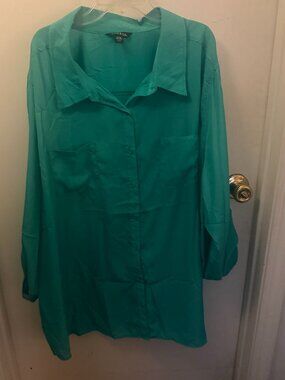 George Teal Tunic Blouse W 3X